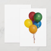 Invitation Ballons de parties multicolores (Devant / Derrière)