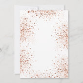 Invitation Ballons de parties scintillant blanche en or rose  (Dos)
