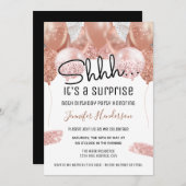 Invitation Ballons de Parties scintillant rose 60e fête d'ann (Devant / Derrière)