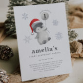 Invitation Ballons de pingouin 1er anniversaire