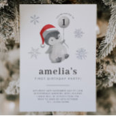 Invitation Ballons de pingouin 1er anniversaire