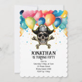 Invitation Ballons de pirate Thème de la Fête des enfants (Devant)