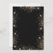 Invitation Ballons de poussière de parties scintillant en or  (Dos)