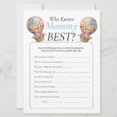 Invitation Ballons de Teddy pour Baby Shower Garçon Qui conna (Devant)