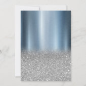 Invitation Ballons de verre Parties scintillant Bleu Retraite (Dos)