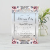 Invitation Ballons de verre Parties scintillant d'argent Retr (Debout devant)