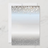 Invitation Ballons de verre Parties scintillant Fleurs bleues (Dos)