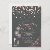Invitation Ballons de verre Parties scintillant talons Rose G (Devant)