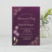 Invitation Ballons de verre Parties scintillant talons Violet (Debout devant)
