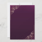 Invitation Ballons de verre Parties scintillant talons Violet (Dos)