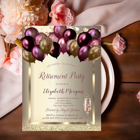 Invitation Ballons de Vin, Champagne Bourgogne Retraite