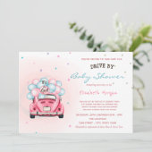 Invitation Ballons de voiture étoiles défilent bébé Shower (Debout devant)