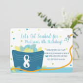 Invitation Ballons d'eau combat Anniversaire (Debout devant)