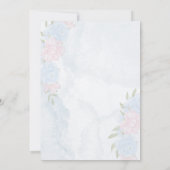 Invitation Ballons d'éléphant mignons Baby shower floral rose (Dos)