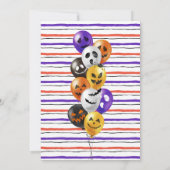 Invitation Ballons d'Halloween quartier de bloc (Dos)