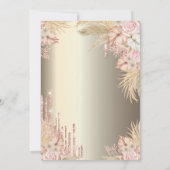 Invitation Ballons d'herbe de Pampas Champagne Retraite (Dos)