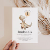 Invitation Ballons d'invitation Dinosaur premier anniversaire