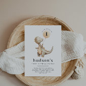 Invitation Ballons d'invitation Dinosaur premier anniversaire