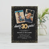 Invitation Ballons d'or 2 Photo 30e anniversaire (Debout devant)