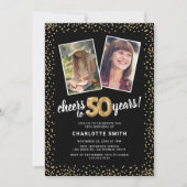 Invitation Ballons d'or 2 Photo 50e anniversaire (Devant)