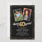 Invitation Ballons d'or 2 Photo 60e anniversaire (Devant)