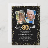 Invitation Ballons d'or 2 Photo 80e anniversaire (Devant)