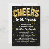 Invitation Ballons d'or à 60 ans 60e anniversaire (Devant)