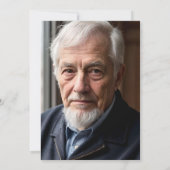 Invitation Ballons d'or bleu marine 90e Photo Anniversaire (Dos)