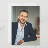 Invitation Ballons d'or bleu marine Photo 50e anniversaire (Dos)