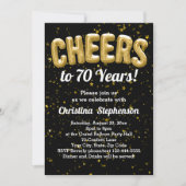 Invitation Ballons d'or bravo à 70 ans 70e anniversaire (Devant)