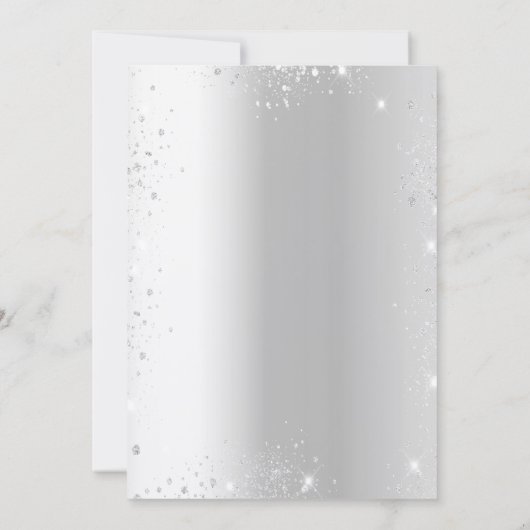 Invitation Ballons d'or d'argent d'anniversaire (Dos)