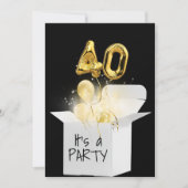 Invitation Ballons d'or du 40e anniversaire en boîte blanche (Devant)