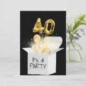 Invitation Ballons d'or du 40e anniversaire en boîte blanche (Debout devant)