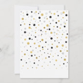 Invitation Ballons d'or et de noir Parti de retraite moderne (Dos)