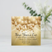 Invitation Ballons d'or et Parties scintillant fête du Nouvel (Debout devant)