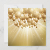 Invitation Ballons d'or et Parties scintillant fête du Nouvel (Dos)