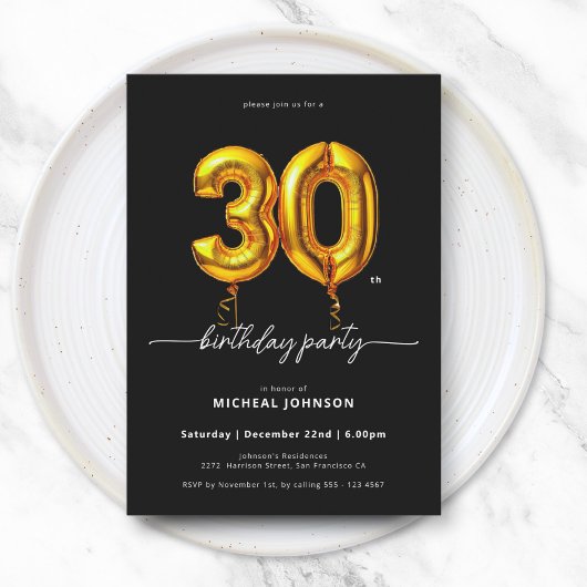 Invitation Ballons d'or noir 30e anniversaire