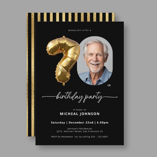 Invitation Ballons d'or noir 70e anniversaire