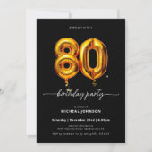 Invitation Ballons d'or Noir 80e anniversaire (Devant)