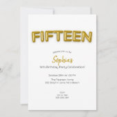 Invitation Ballons d'or Quinzième anniversaire Photo Invitati (Devant)