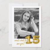 Invitation Ballons d'or Quinzième anniversaire Photo Invitati (Dos)