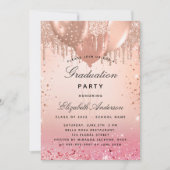 Invitation Ballons d'or rose rose rose (Devant)