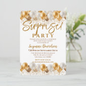 Invitation Ballons d'or Surprise Anniversaire (Debout devant)