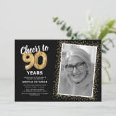 Invitation Ballons Dorés 90e Anniversaire (Debout devant)