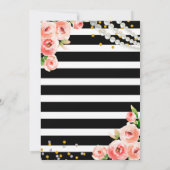 Invitation Ballons dorés et violets et Champagne (Dos)