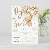 Invitation Ballons d'ours Attente précoce Sexe Révélation (Debout devant)