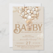 Invitation Ballons d'ours Baby shower d'attente précoce (Devant)