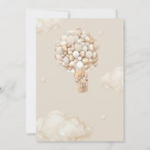 Invitation Ballons d'ours Baby shower d'attente précoce (Dos)