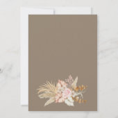 Invitation Ballons d'ours en peluche de l'arc de fleurs séché (Dos)