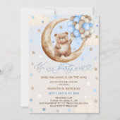 Invitation Ballons d'ours en peluche et Baby shower de garçon (Devant)